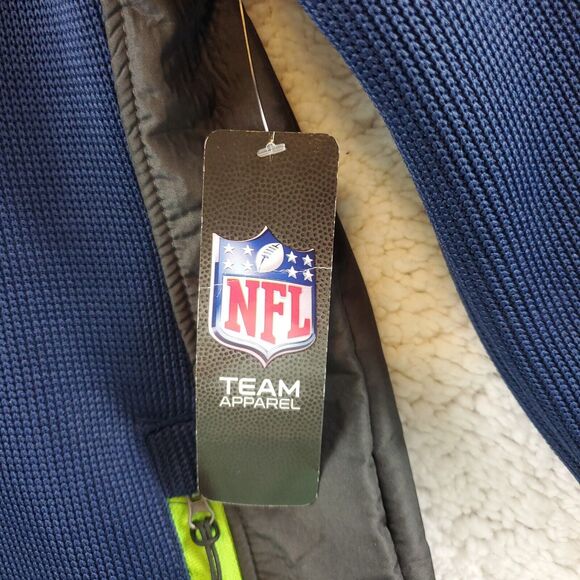 Seattle Seahawks Jacket Kids L 14 / 16 Quarter zip NFL Team Apparel New - Picture 9 of 16